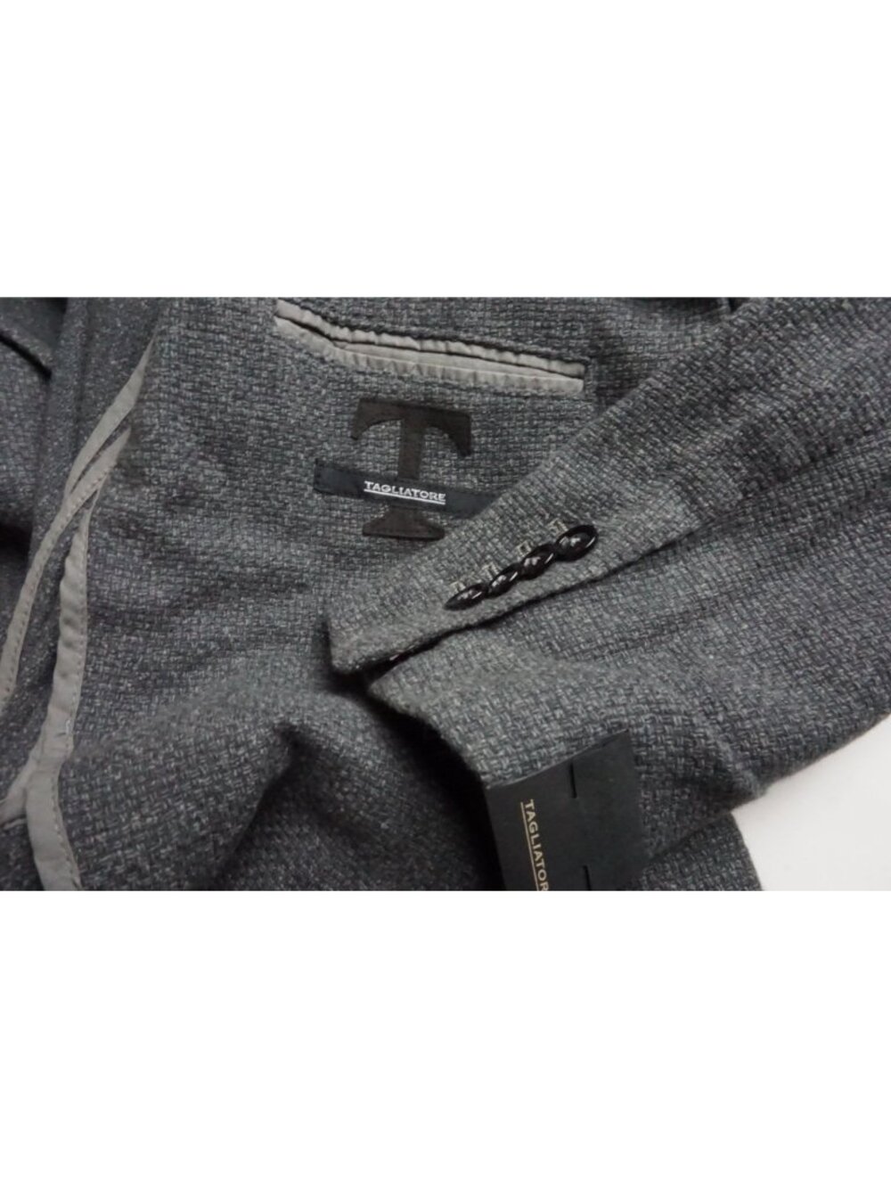 Tagliatore Gray Woven Wool Blend Sport Coat Jacket Sz 38R US Brand New